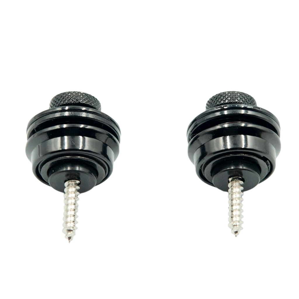 Guitar Strap Lock Straplock Straplok Button Guitarra Strap Black Flat Head Buckle Button Lock Pin Locking Accessories 2PCS