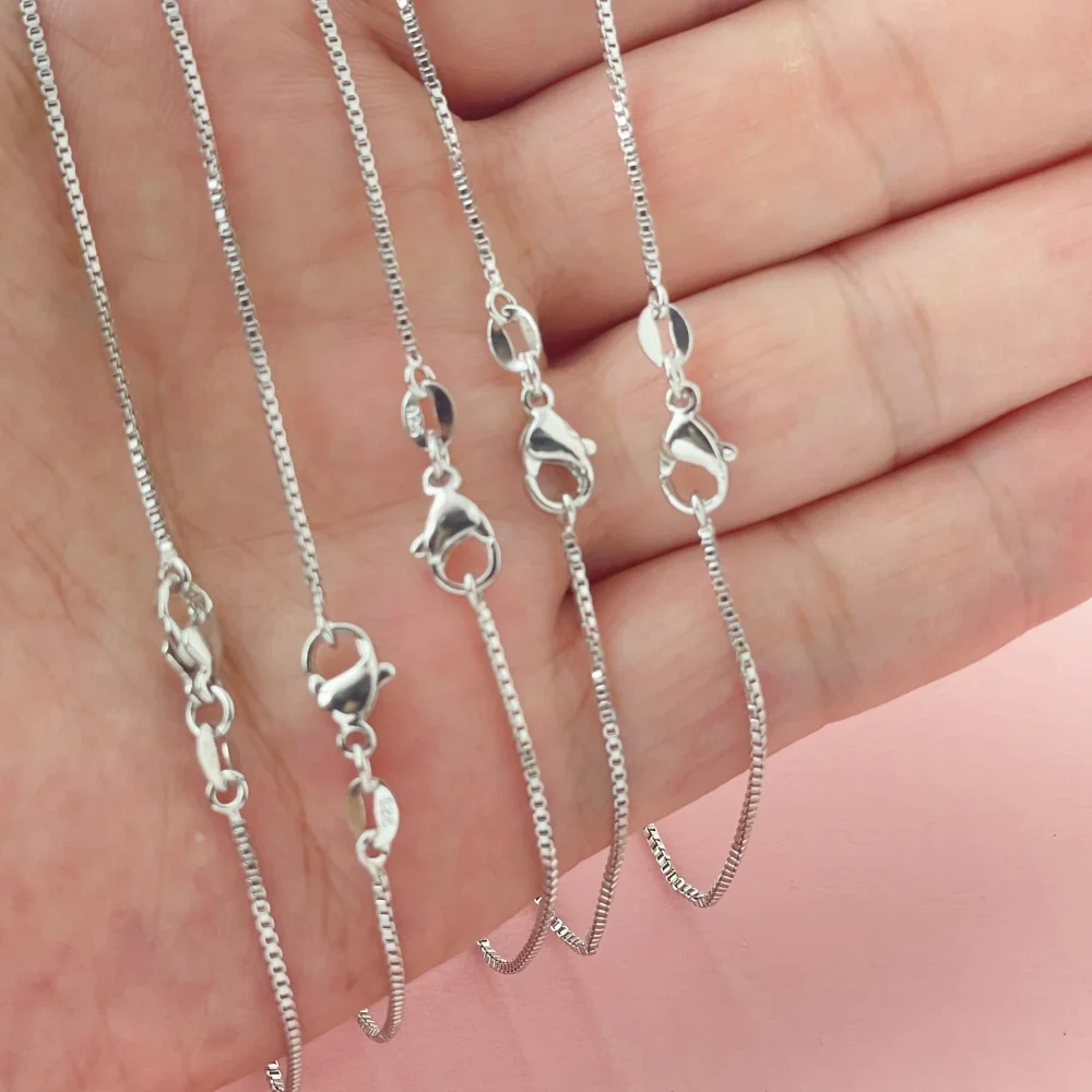 Gold-Plated Sterling Silver Necklace – Elegant 1mm Box Chain