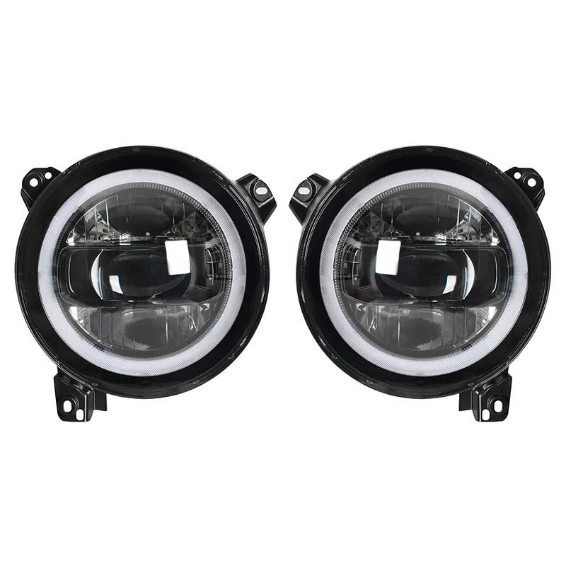 1 Paio Di Fari A Led Da 9 Pollici Con Fari Rotondi Rgb Halo Per Jeep Wrangler Jl Jlu Sport Sahara Rubicon Gladiator Jt