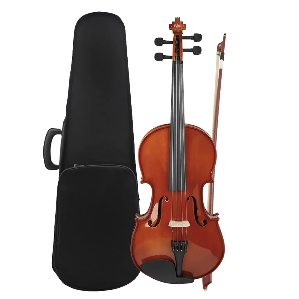 Astonvilla 16 Inch Viola VA-35 Spruce Panel Acoustic Viola with Case/Bow/Shoulder Rest/Strings/Tuner/Cleaning Cloth Accessories