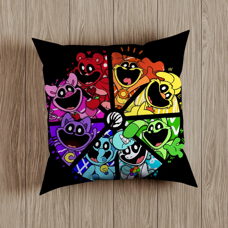 Smiling Critter Cushion Cover Catnap Dogday 45*45cm Polyester Throw Pillows Sofa Home Decor Decoration Decorative Pillowcase 2