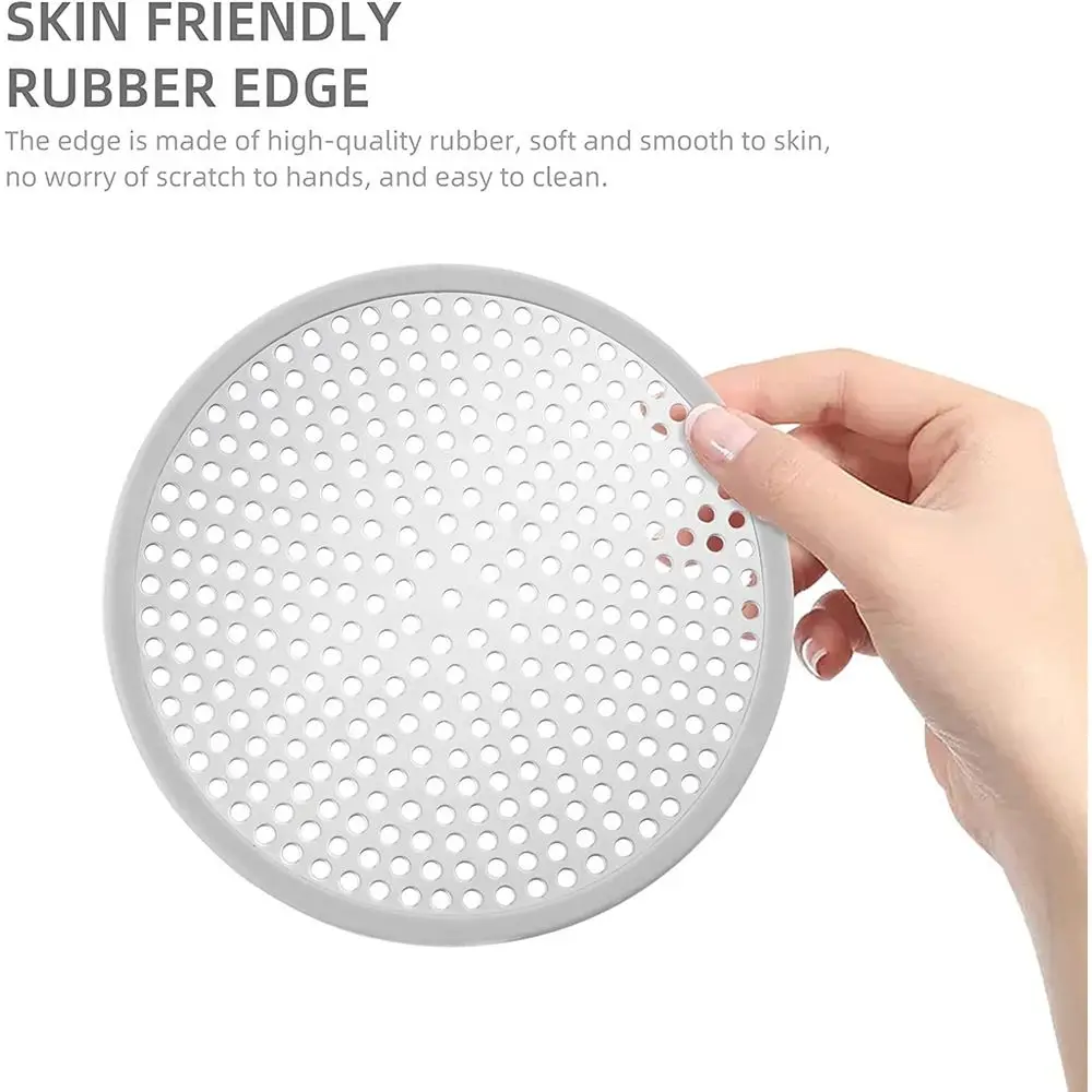 Shower Drain Cover Hair Catcher Drain Filter Bathroom Protector Stainless Steel Sink Strainer Drain Filter Bathtub Hair Catcher