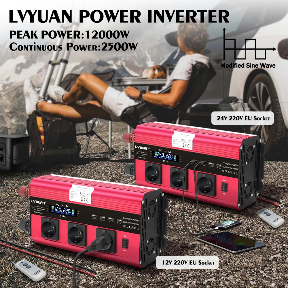 6000W-Inverter-LCD-Voltage-Display-DC12V-24V-to-AC220V-127V-110V-Solar ...