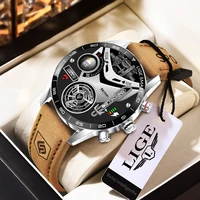 LIGE 2024 New Rugged Military GPS Smart Watch Men AMOLED HD Screen Heart Rate Bluetooth Call Waterproof Outdoor SmartWatch 1