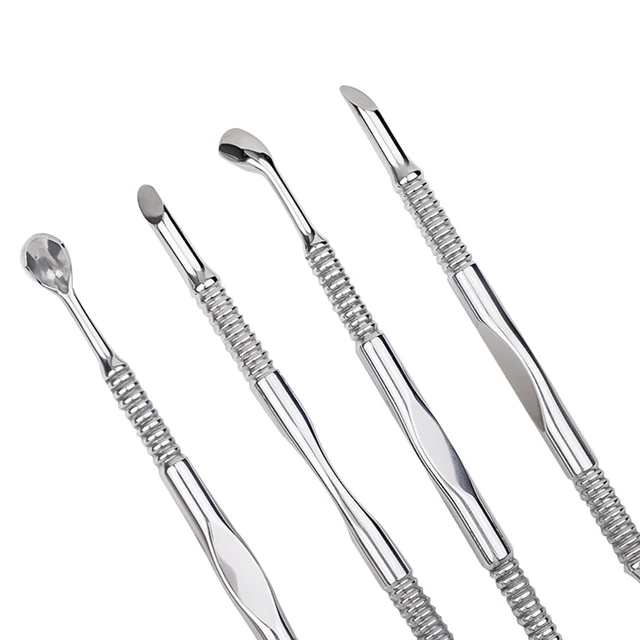 Dual-Purpose Cuticle Pusher, Stainless Steel 6