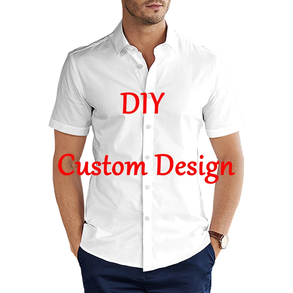 DIY Custom Design Hawaiian beach summer Fashion Short sleeve shirt Print 3d Mens Shirt Harajuku Tee shirts Drop shipping