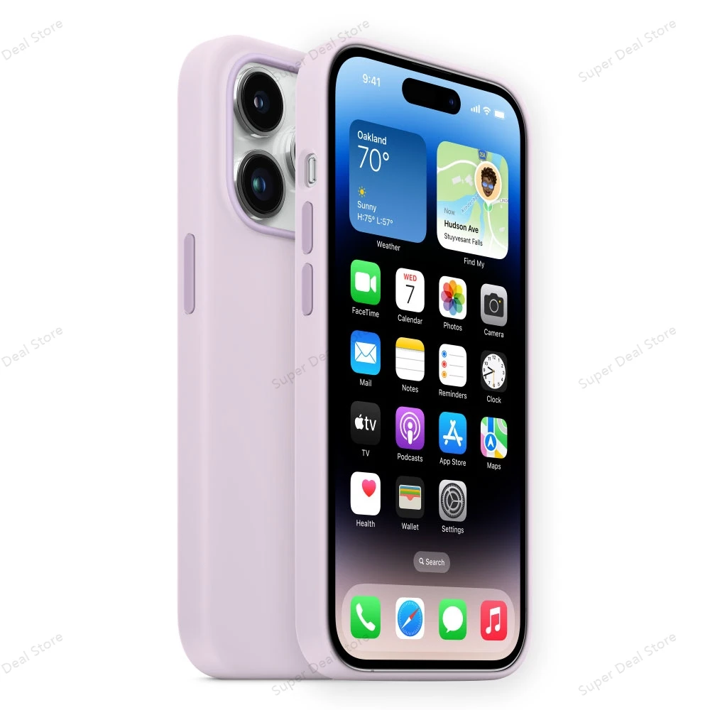 thumbnail image 1 of Original Apple Silicone Case For iPhone 14 Pro Max With Magsafe Cover Wireless Magnetic Charging For iPhone 14 Plus Cases, 1 of 5