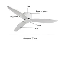 Ceiling Fan No Light 36 42 52 Inch DC Motor Remote Control Cooling Fans Lamp Low Floor Ceiling Fan White Black Color FAN 2