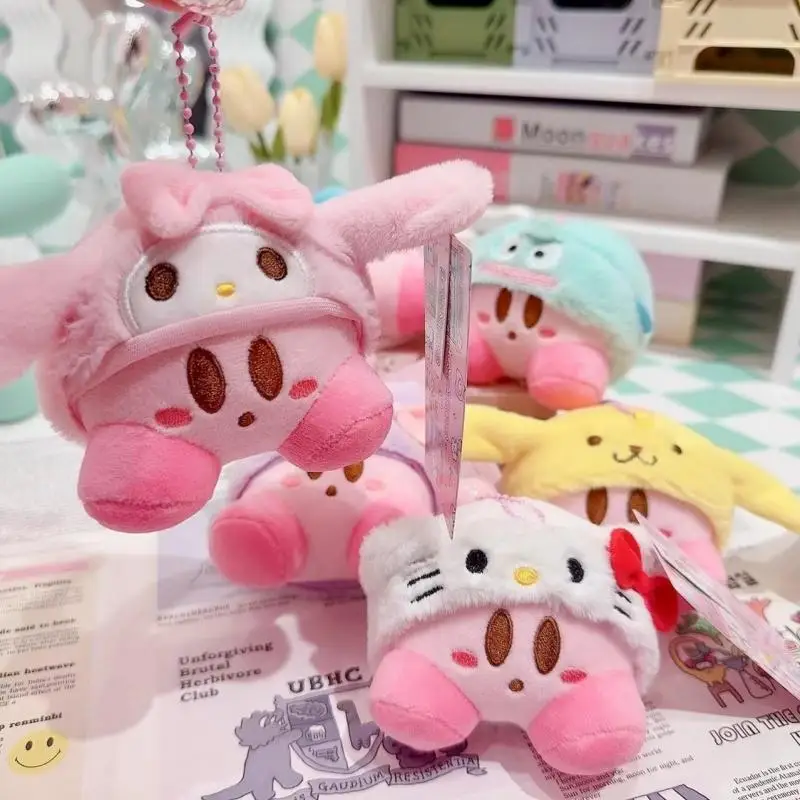 

10Cm Creative Plush Cartoon Sanrios Pendant Kt Kuromi Melody Girl Heart Child Cute Book Bag Storage Bag Pendant Accessories Gift