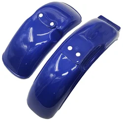 Motorcycle Fender Battery Case Side Protective Cover (Front rear blue)