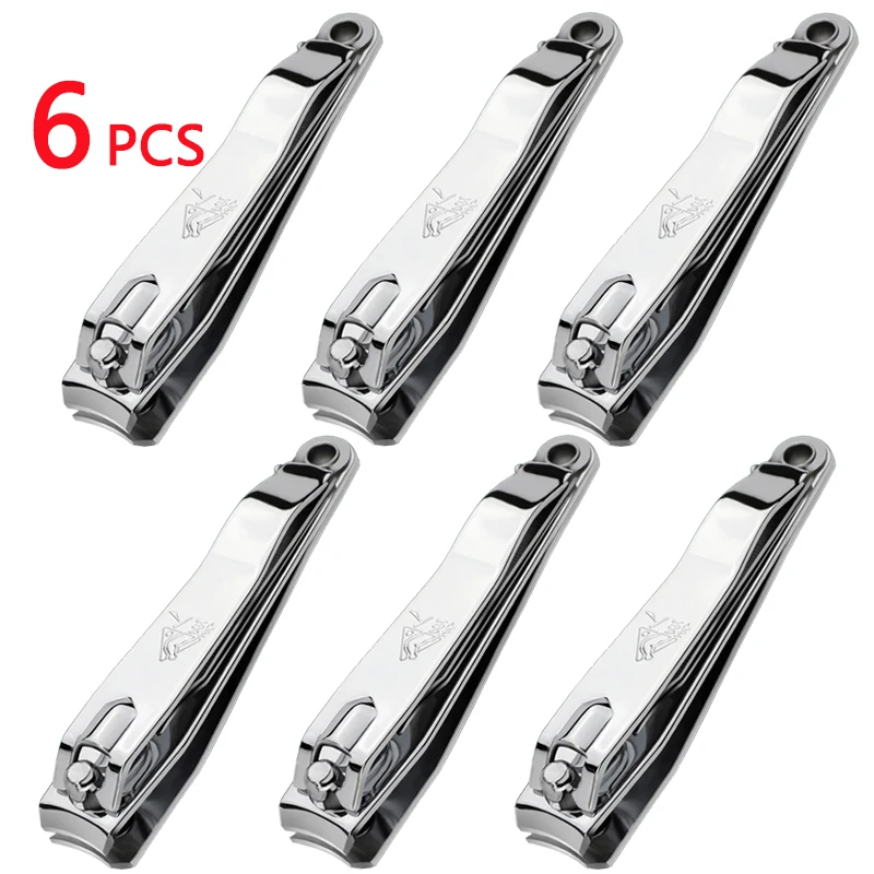 (6 Pack) Nail Clippers Set Stainless Steel Sharpest Nail Cutter Duty