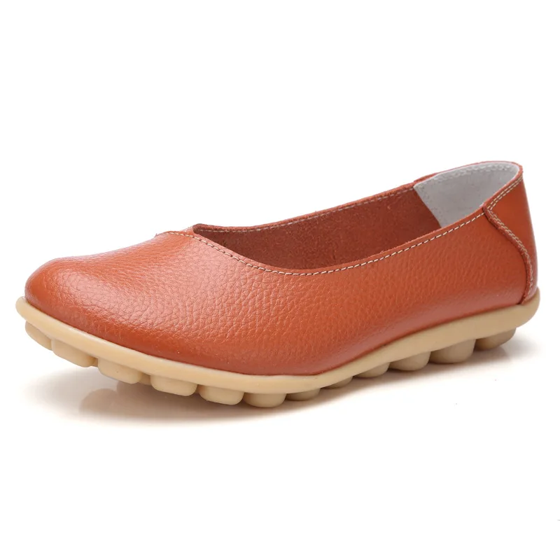 Plus size 11/12 ladies slip on loafers shoes trendy summer female flats white genuine leather shoes women slippers sandals