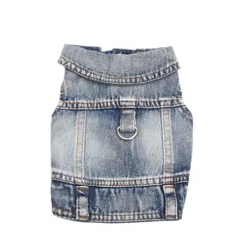 Pets Dogs Jeans Coat Jacket Towable Denim Vest Cat Puppy Spring/Autumn Clothes Apparel 5
