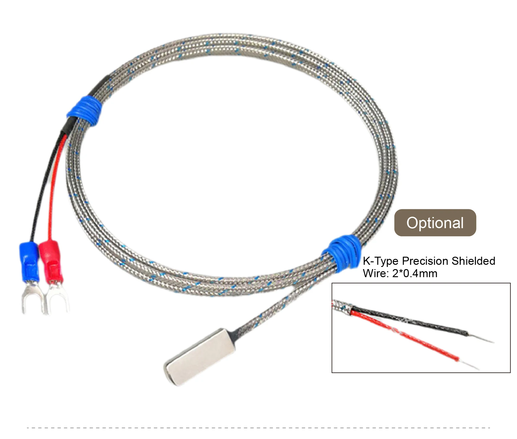 Waterproof PT100 RTD Temperature Sensor – K Type Thermocouple Patch Stainless St