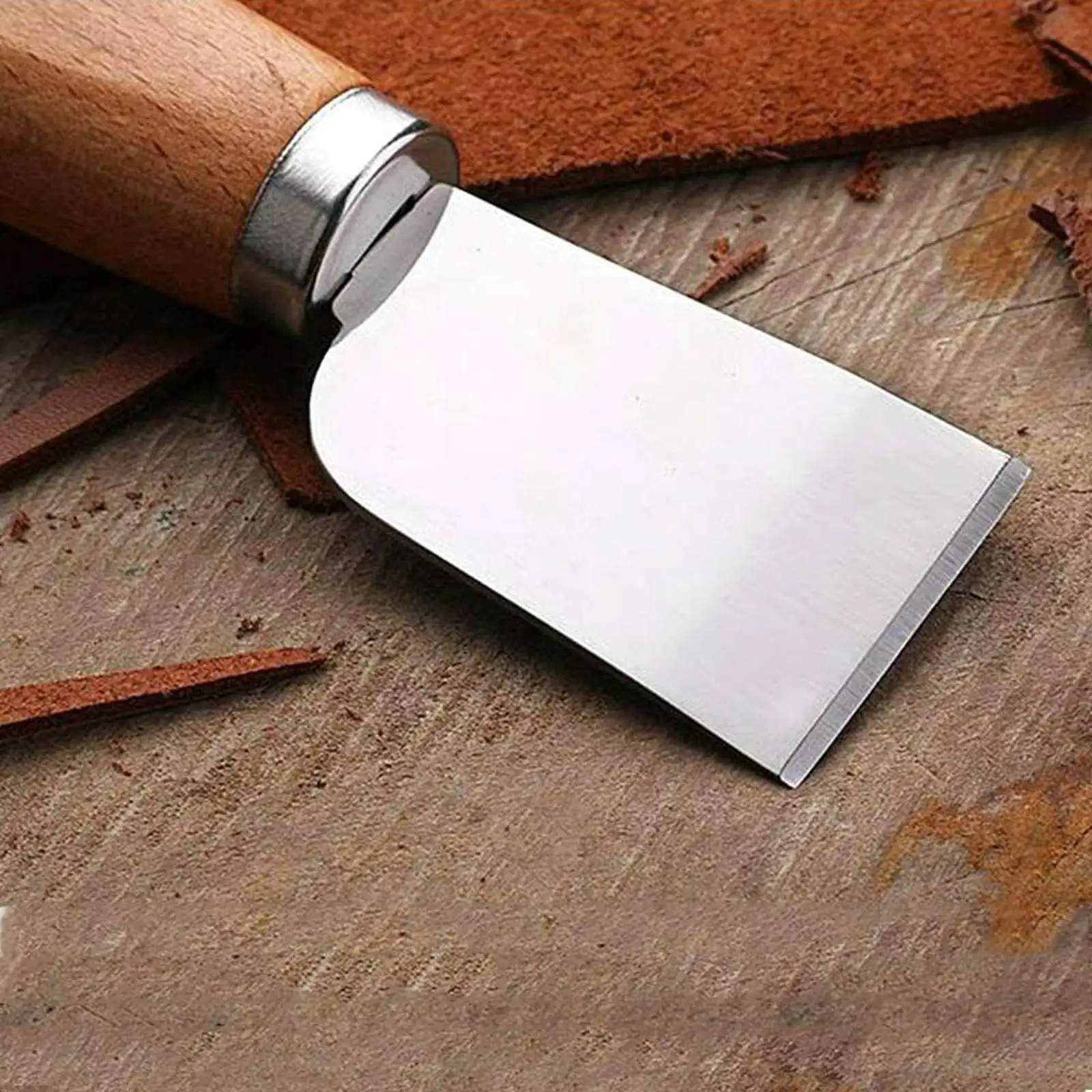 Leather Knife, Leather Cutting Knife with Wooden Handle, Leather Cutting  Tool, Leather Working Knife, Skiving Knife for DIY Leathercraft Cutting  Part