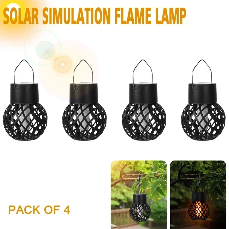 Description Picture 2 of itemSolar Simulation Flame Pendant Lamp Balcony Decoration Lamp Outdoor Waterproof Courtyard Landscape Hollow Ball Hanging Lamp