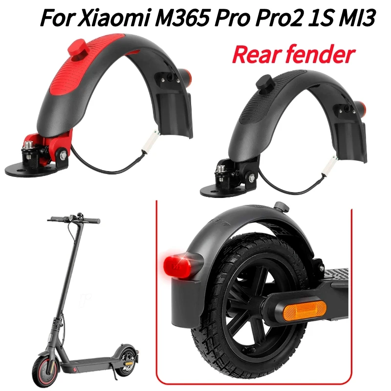 

ULIP scooter aluminum rear fender with wide splash fender with taillight kit tire fender for Xiaomi M365 Pro Pro2 1S MI3