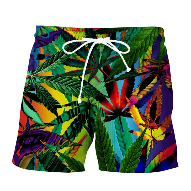 

Maple Leaf Graphic Beach Shorts Pants Men 3D Printed y2k Surfing Board Shorts Summer Hawaii Swimsuit Swim Trunks Cool Ice Shorts