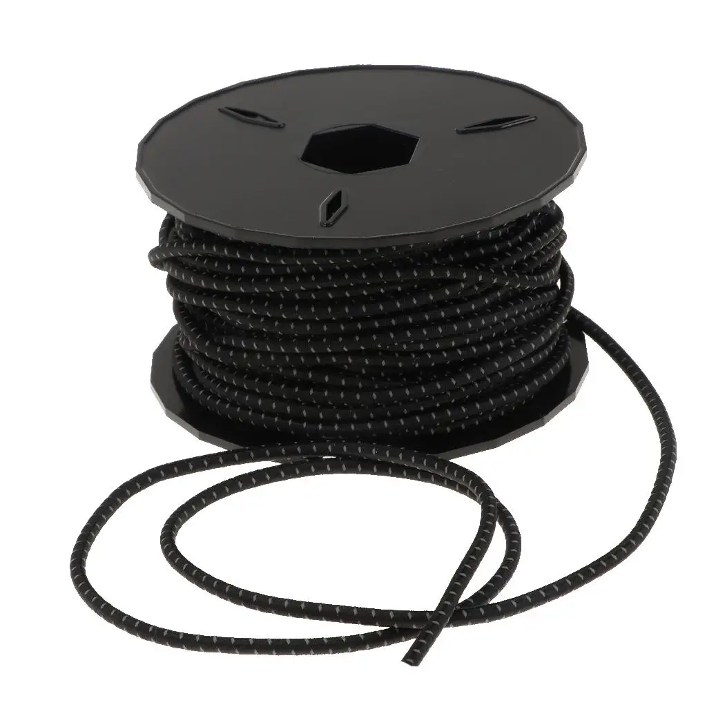 3mm Heavy Duty Elastic Flexible Rubber Bungee Rope Shock Cord Stretch String Tie