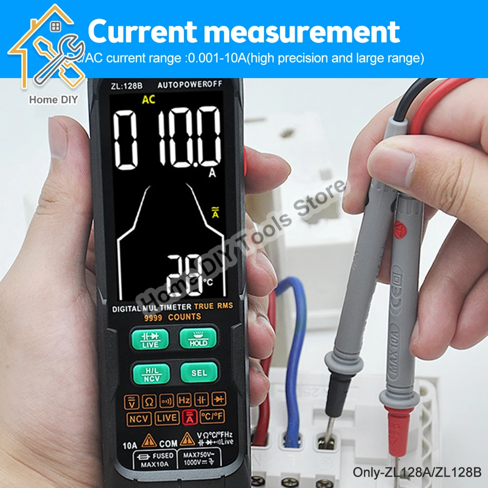 USB Charge Digital Multimetor Auto Range AC DC Current Voltage Detector Pen True RMS Capacitance Temp Smart Multimeter Tester