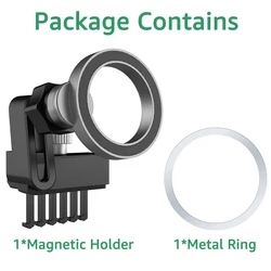 Magnetic Car Phone Holder with Magsafe Compatibility (Black)