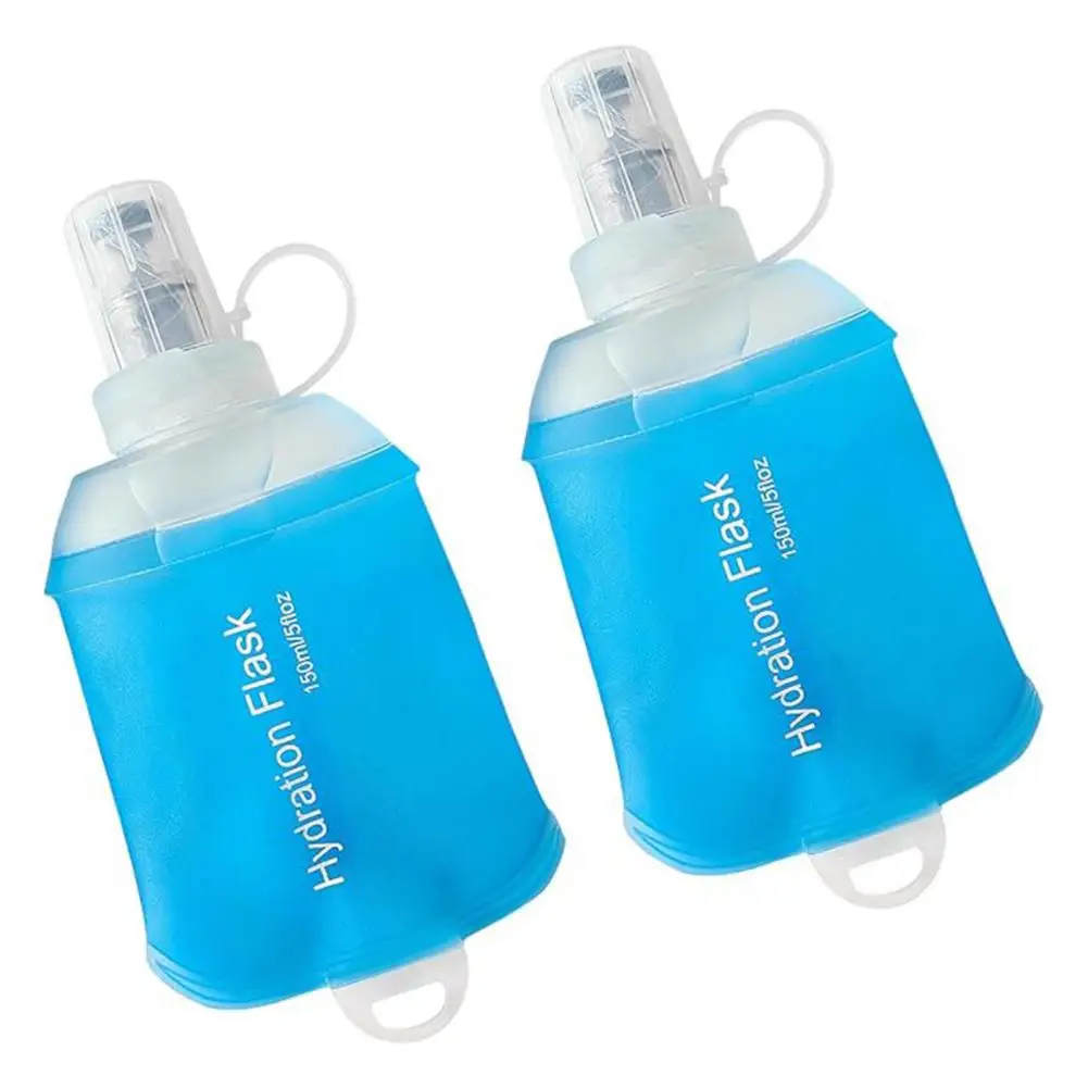150/250/500ml Water Bottle Folding TPU Flask Food Grade BPA Free Collapsible Water Bottle Outdoor Sports Hydration