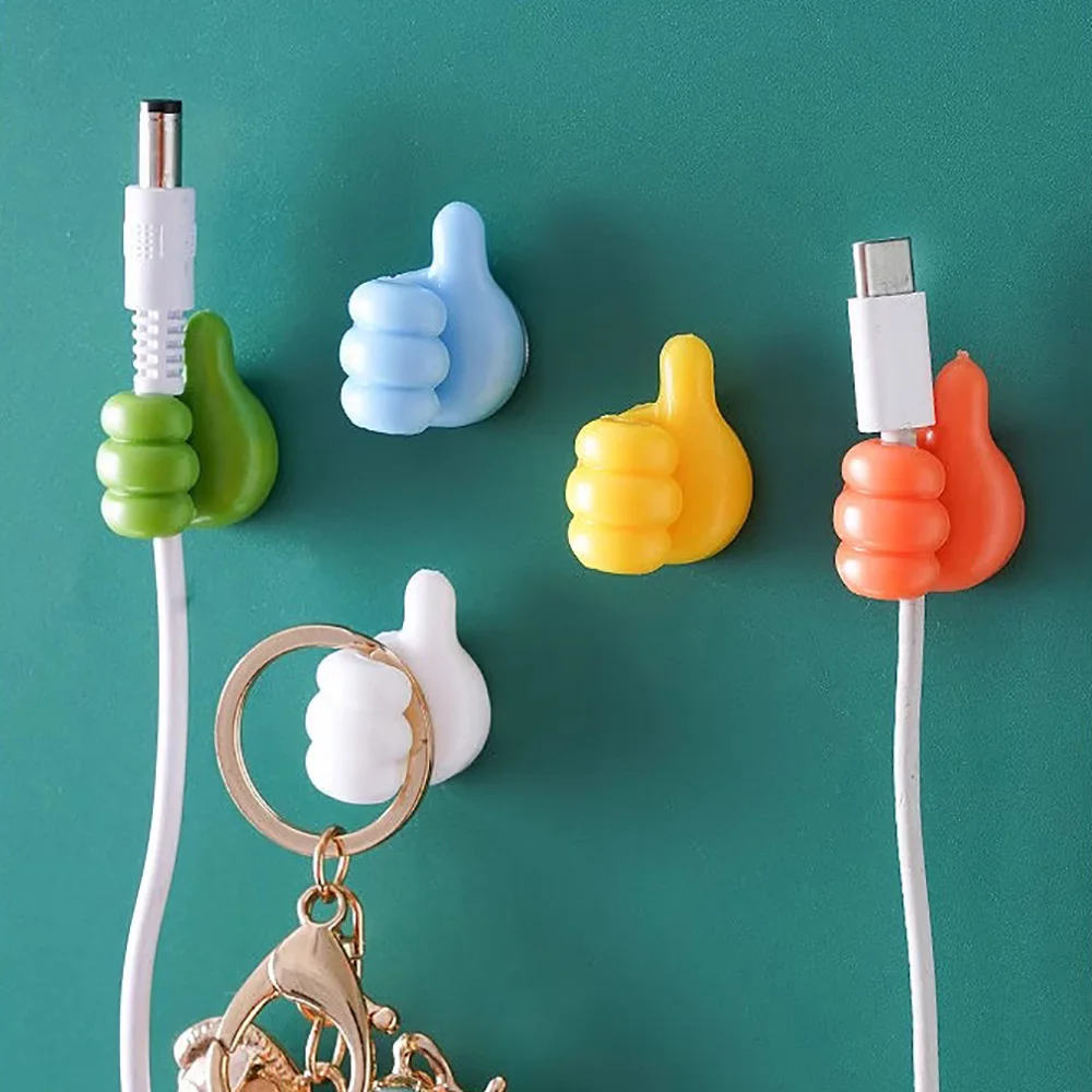 Silicone Thumb Wall Hook– Cable, Wire & USB Organizer Clips | Multipurpose Adhesive Holders 8 S3094e4c5dcec4234aaec34856b3bf844D