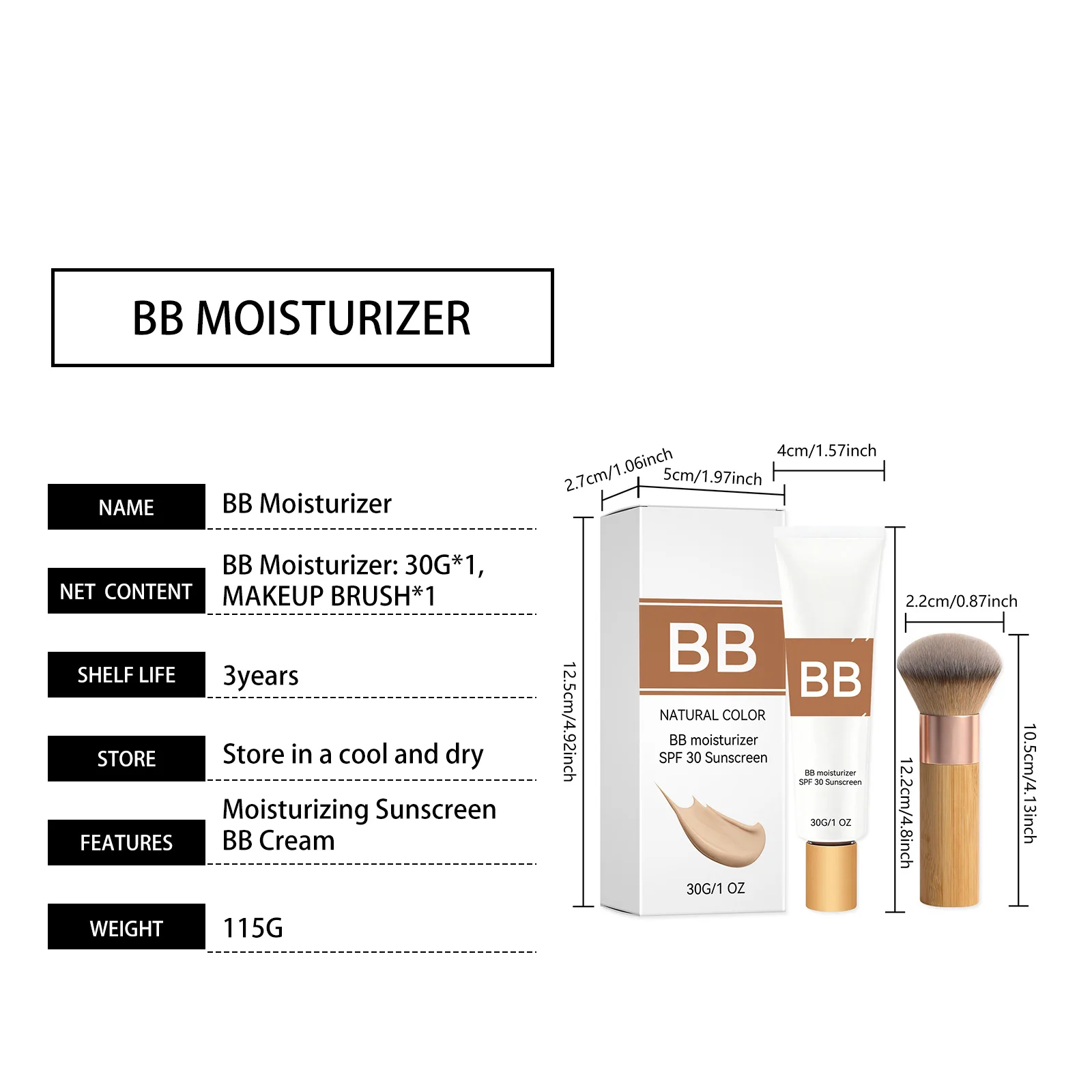 Tinted Bb Cream Spf 30 Full Coverage Foundation For Invisible Pores_voghion.com