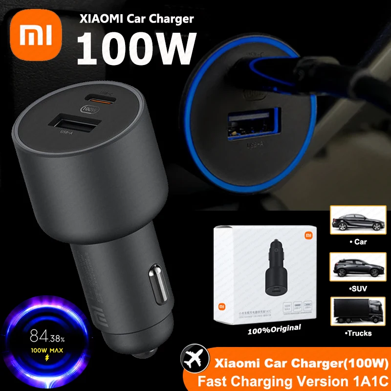 Xiaomi 120W 100W USB C Car Charger Original Mi 13T 12 13 12T Ultra