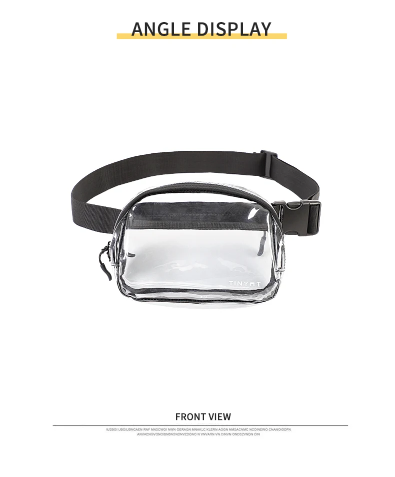 TINYAT Klar Taille Tasche Frauen Geldbörse Große Telefon Fanny Pack Sport Reise Damen Gürtel Tasche Pouch Transparente PVC Banana Bum tasche – Detail 14