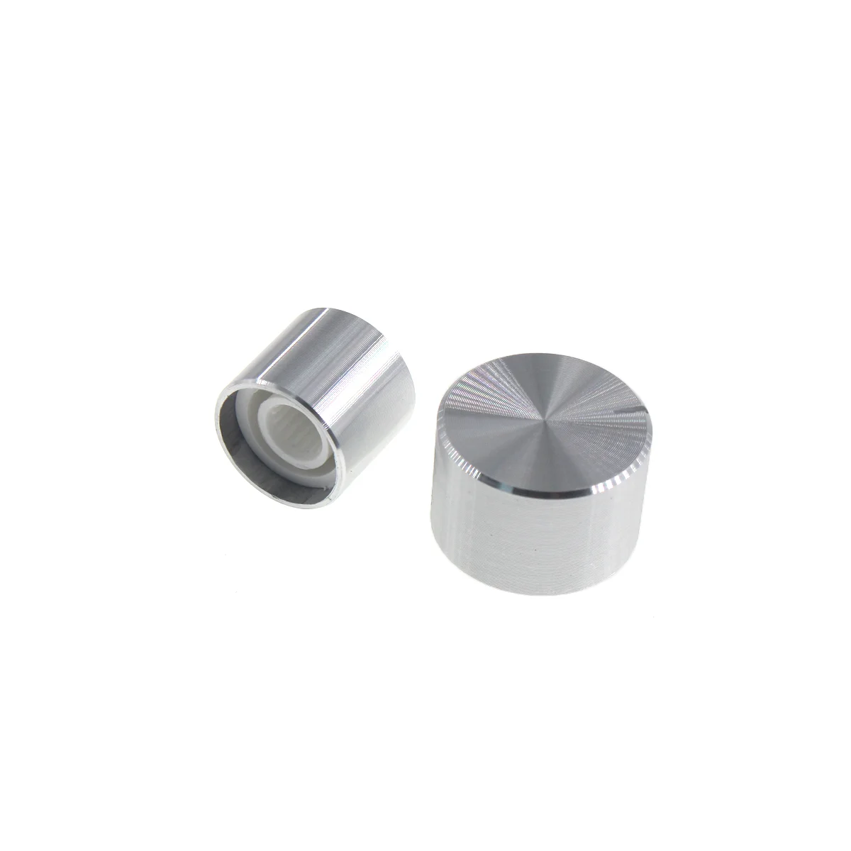 10pcs 실버 6mm 샤프트 D O 13X13 15X10 15X13 20X10 20X13 30X10 25X10 로터리 엔코더 전위차계 손잡이용 홀 앰프 손잡이