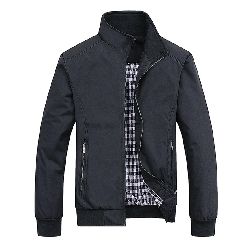 

2023 Autumn New Casual Solid Fashion Slim Bomber Jacket Men Overcoat Spring Black Arrival Baseball Jackets Men's Jacket 8XL Top