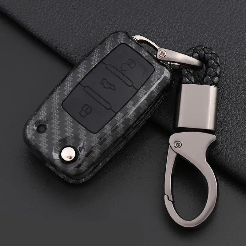 Fob-della-cassa-della-copertura-della-chiave-dell-automobile-della-fibra-del-carbonio-per-VW-Golf.jpg Fob della cassa della copertura della chiave dell'automobile della fibra del carbonio per VW Golf Bora Jetta POLO GOLF Passat per Skoda Octavia A5 Fabia per SEAT Ibiza Leon - Fob della cassa della copertura della chiave dell automobile della fibra del carbonio per VW Golf