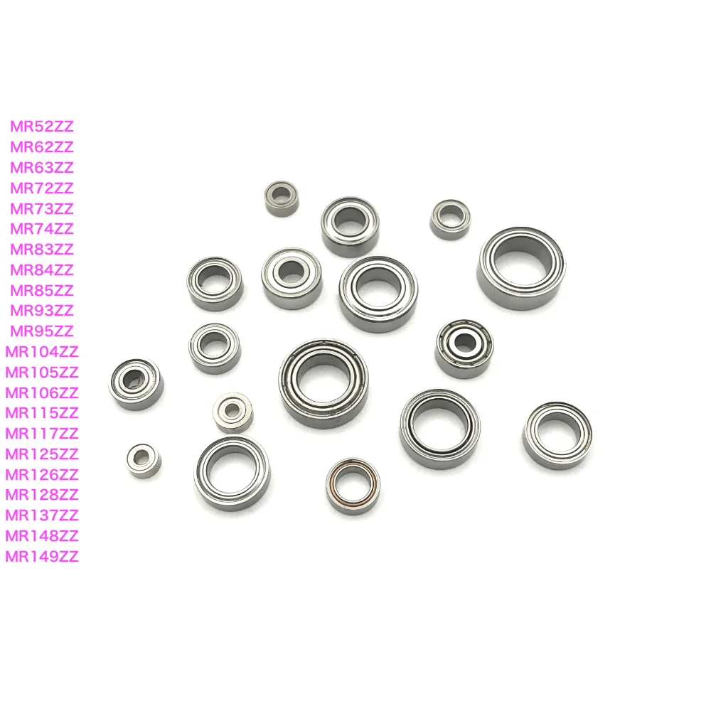 50pcs/Lot MR85ZZ MR93ZZ MR95ZZ MR104ZZ MR105ZZ MR106ZZ MR115ZZ Thin Wall Deep Groove Ball Miniature Bearing ball bearings metal shielded ball bearings