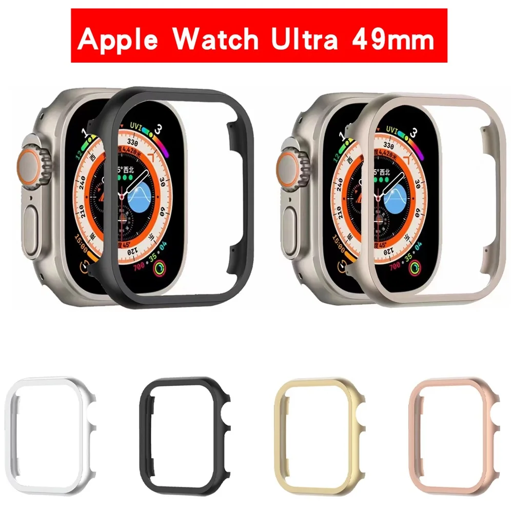 

Чехол для Apple Watch Ultra 49 мм series 8 7 6 5 4 3 2 1 for iWatch 45 мм 41 мм 44 мм 40 мм 42 мм 38 мм чехол из алюминиевого сплава