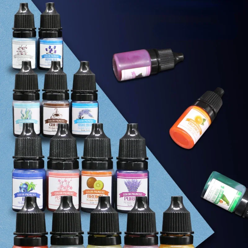 24colors High Concentrated Candle Dyes Crystal Drop Gel Oil-based Colorant DIY Epoxy Resin Coloring Pigment