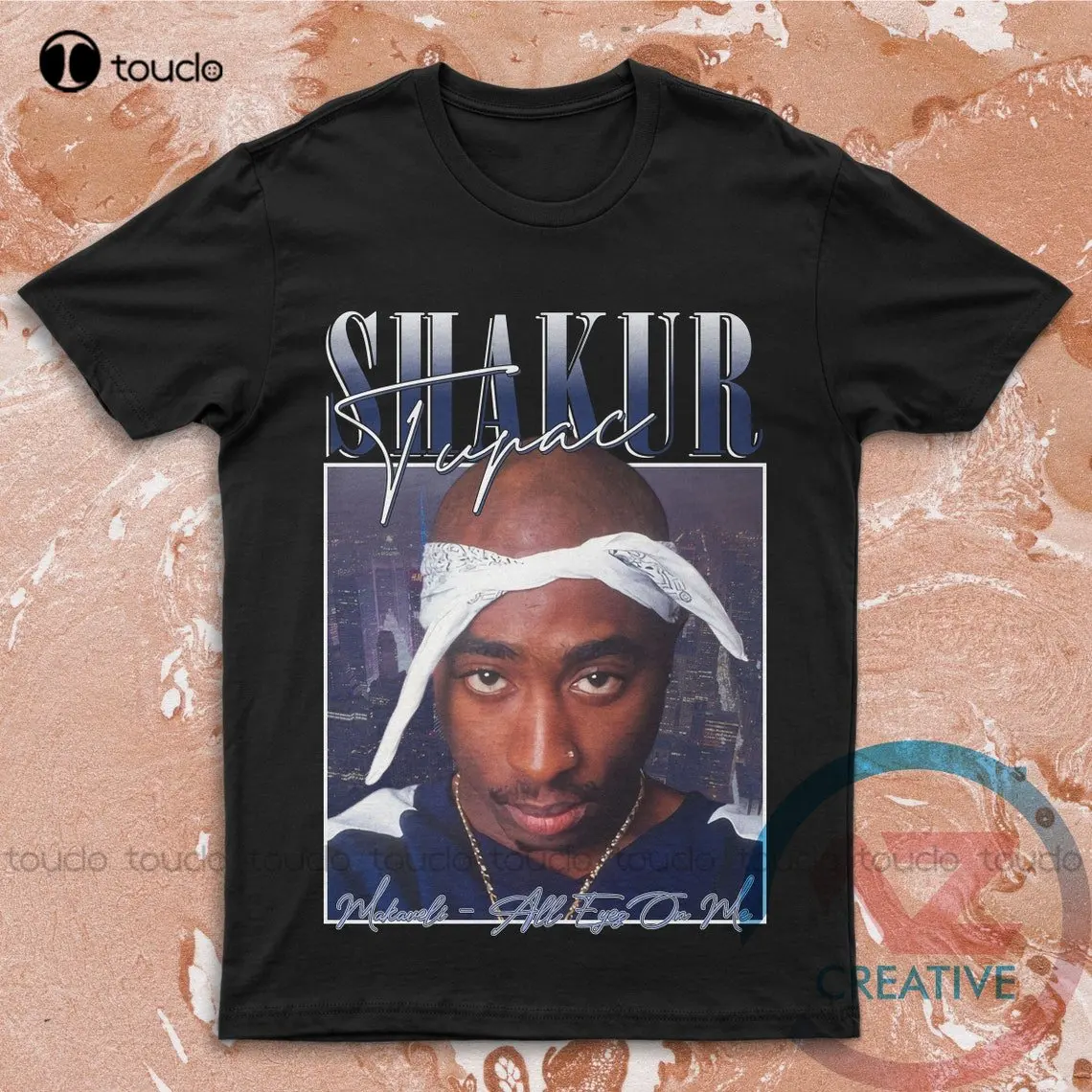 Tupac Shakur 2Pac All Eyez On Me T-Shirt Unisex In Cotone Tupac Shakur Makaveli T Shirt Rapper T Shirt Ragazze Uniformi Camicie Xs-5Xl