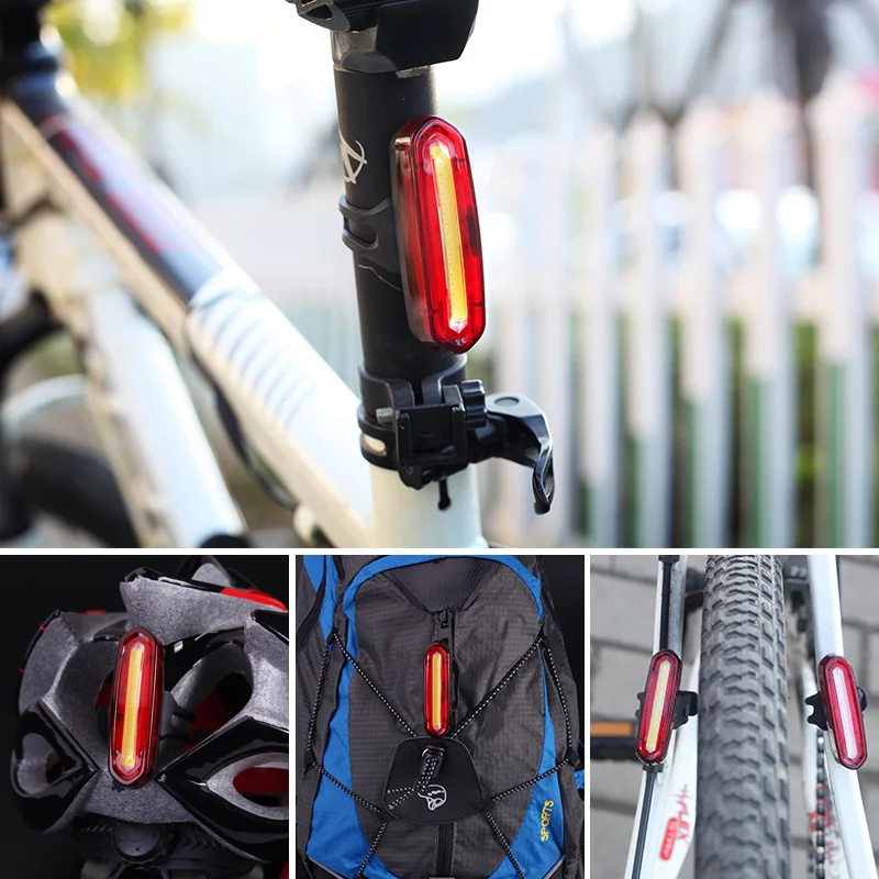 Bicycle Tail Light Seatpost/ Frame Tube Quick Mount USB