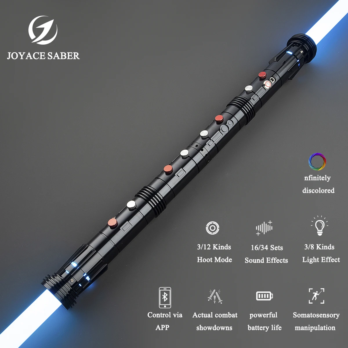 Joyacesaber Darth Maul Lightsaber Sensitive Smooth Swing Pixel Light Saber Heavy Dueling Metal Hilt Con Spada Laser Bluetooth