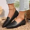 Fashionable Sliding on Loafers Breathable Stretch Ballet Shallow Flat Women's Soft Sole Toe Shoes for Women 4