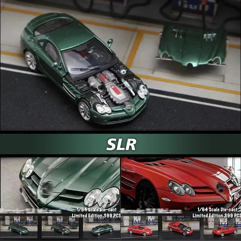 

SW In Stock 1:64 SLR Openable Hood Diecast Diorama Car Model Collection Miniature Carros Toys Street Weapon