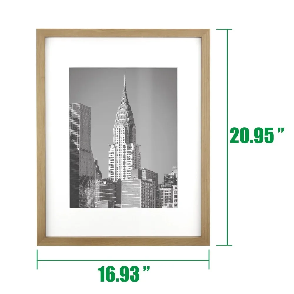 Better Homes & Gardens 16x20 Matted to 11x14 Gallery Wall Picture Frame,  Natural Wood - AliExpress