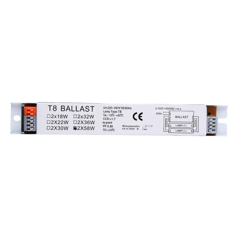 18/30/58W Wide Voltage T8 Adaptable Electronic Fluorescent Lamp Ballast Rapid Instant Start Fluorescent Light Bulbs electronic ballast
