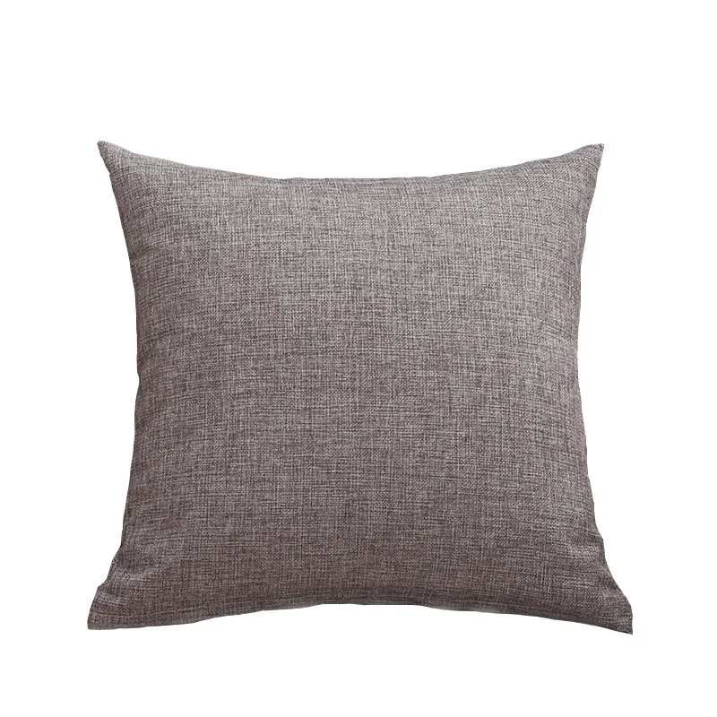 

Linen Art Cotton Hemp Pillowcase Plain Car Sofa Cushion Cover Solid Color Office Simple Pillowcase Decorate