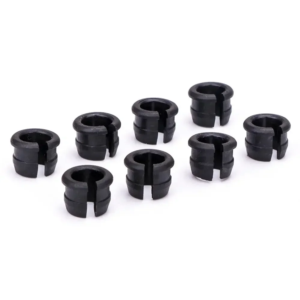 8-Piece Set: Schrader to Presta Valve Conversion Adapter with Rubber Plug