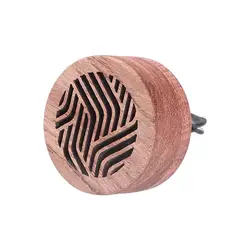 Elegant Wooden Car Aroma Diffuser - Natural Essential Oil Air Freshener & Auto Decor (A)