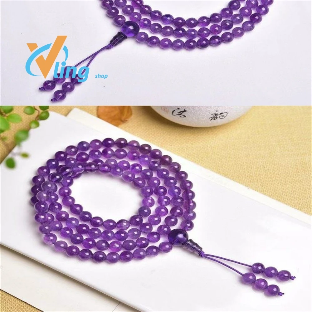 108 Pure Natural Amethysts Personalized Bracelet Boho Jewelry	 2022 Best Selling Products Gift For Girlfriend Trending Luxury