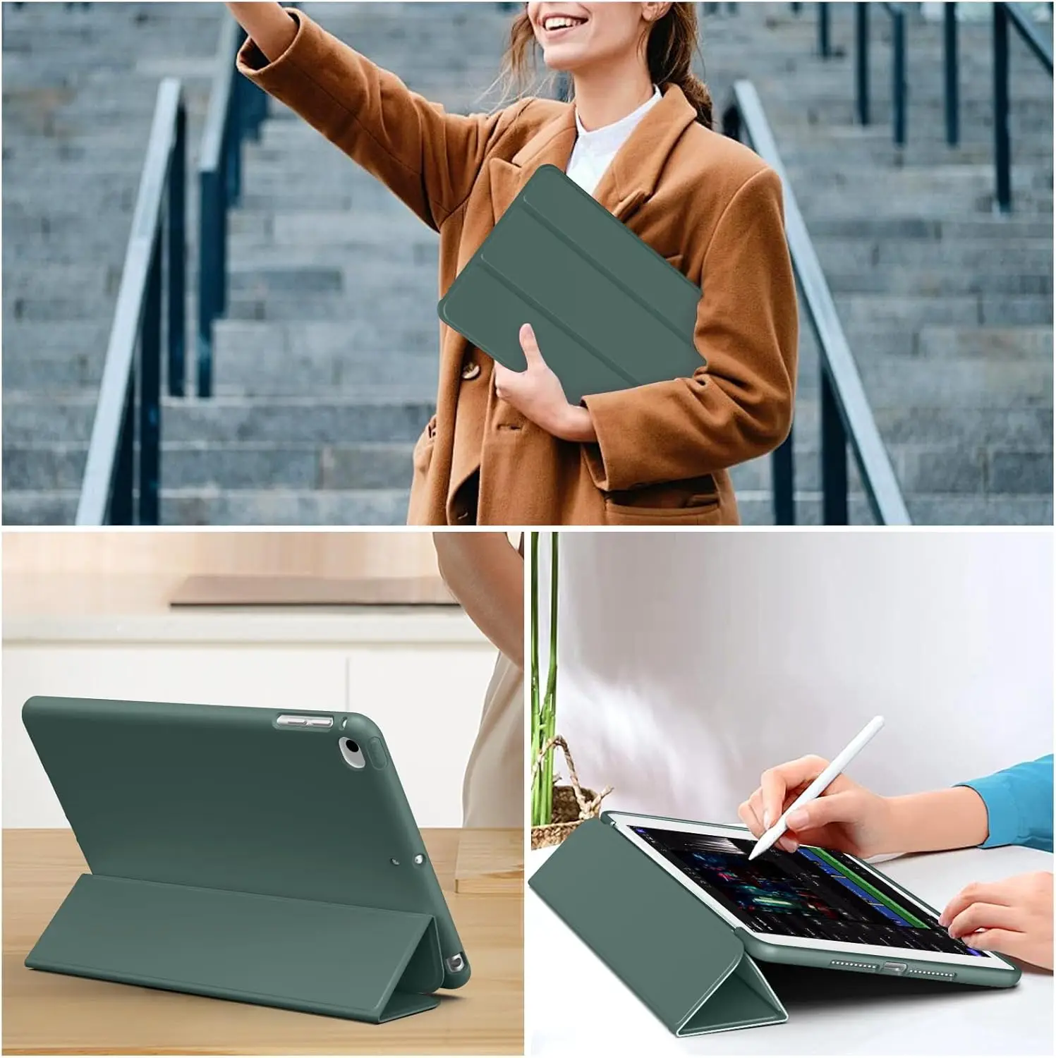 Premium Tri-fold Magnetic PU Leather Protective Tablet Case – Elegant Flip Stand Cover