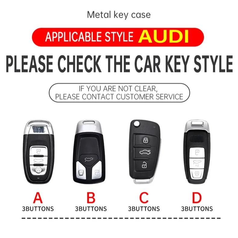 Carbon Fiber Car Key Cover Case Shell for Audi A1 A3 A4 A6 TT Allroad Q3 Q7 R8 S6 SQ5 RS4 B9 A5 8S 8W Q5 4M S4 S5 S7 TTS TFSI RS key case,key case cover,car key shell,remote control case cover