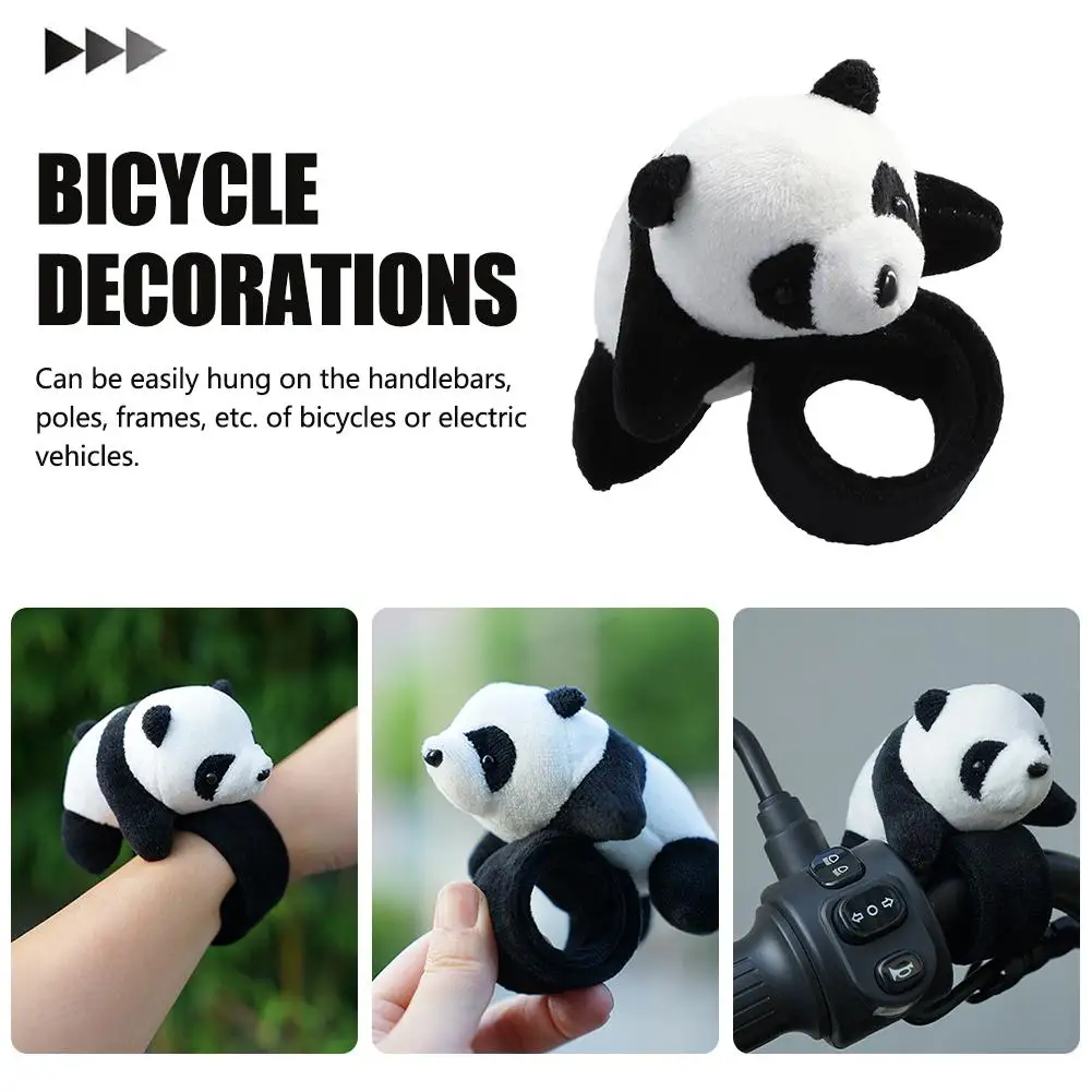 Motorbike Handlebar Car Cute Decoration Bike Riding Equipment Ornament Cute Stuffed Plush Panda Dinosaur Pendant bike accessory